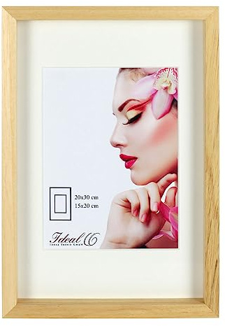IDEAL TREND 3D Objektrahmen Holz Bilderrahmen Shirt Trikot Wanddeko Rahmen Collage Poster S223: Farbe: Natur | Format: 50x70