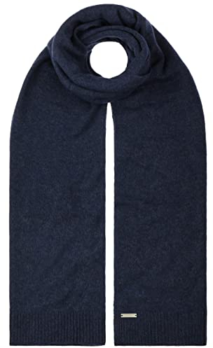 Seeberger Kaschmir Winterschal Schal Kaschmirschal Wollschal Damenschal Herrenschal Strickschal Damen - Winter Herbst-Winter - One Size dunkelblau-meliert