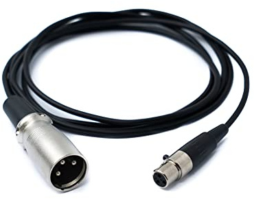 System-S Audio Kabel 150cm Mini XLR 3 polig Buchse zu XLR 3 polig Stecker Adapter Schwarz