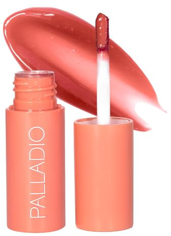 Palladio Jelly Tint, Liquid Stain for Cheeks & Lips, Vivid Color Lip Stain, Lightweight Non-Sticky and Transfer-proof, Natural Finish Makeup, Nude Berry