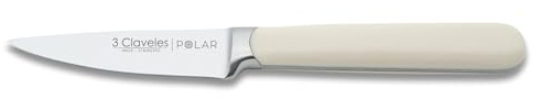 CUCHILLO FORJADO DE ACERO INOXIDABLE MANGO BLANCO ABS VERDURAS POLAR 9 cm - 3,5 E 3C