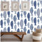 Papier peint autocollant, ICYEHAO 44.5 x 1000 cm Treillis de poissons du monde sous-marin abstrait Indigo Blue Papier contact amovible pour décorations de salle de bains à la maison