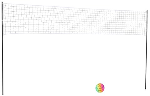 Focket Juego de Red de Voleibol Portátil, Red de Voleibol Profesional Al Aire Libre con Postes, Voleibol y Bomba, Bolsa de Transporte, Sistemas de Red de Voleibol Al Aire Libre Resistente