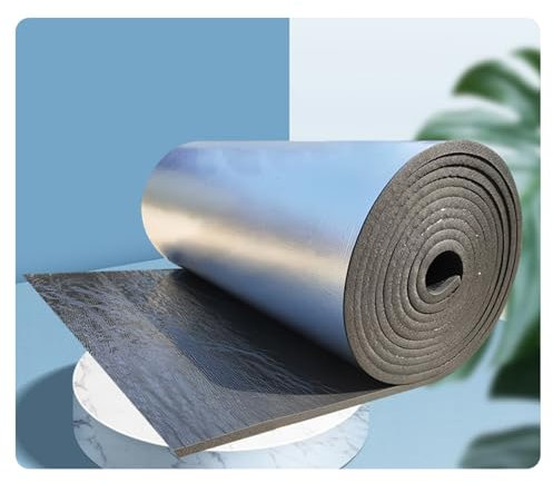 ZXCASDF Dämmmatte Auto Schallschutzmatte Isolierung Matte Schaumstoff,selbstklebend Dämmmatten，Selbstklebende Mattenrolle,Feuerfest,Wasserdicht,Schallschutz Dämpfungsmatte(5MM(THK),1 * 10M (10m²))