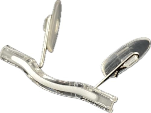 Original Universale Brücke mit Streifen Weiß 972 Nasenstege & Komfort-Pads für Switch It! Brillen - Perfekte Passform, Hautfreundlich, Langlebig