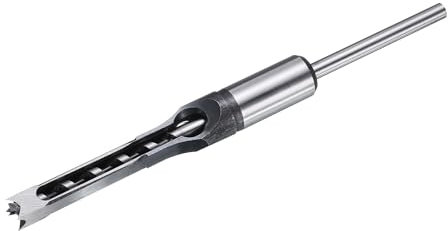 uxcell Foret à trou carré pour bois de 10 mm, burin creux, mortaiser, outil de coupe éperon en acier à haute teneur en carbone pour le travail du bois et la menuiserie