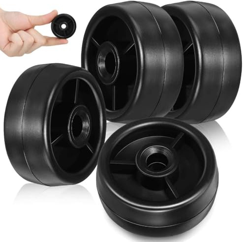 ABOOFAN 4 ruedas universales de plástico para aparatos de fitness, silencioso, 50 mm, resistente rollo de repuesto para bicicleta estática, accesorios para gimnasio en casa y equipos deportivos