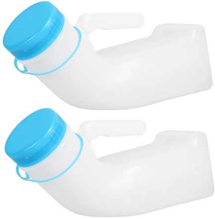 NIYANGLE 2 Stück-pack Großes Urinal für Männer aus Pe 1000ml Auslaufsicher und Leicht zu Tragen für Reisen und Krankenhauspflege