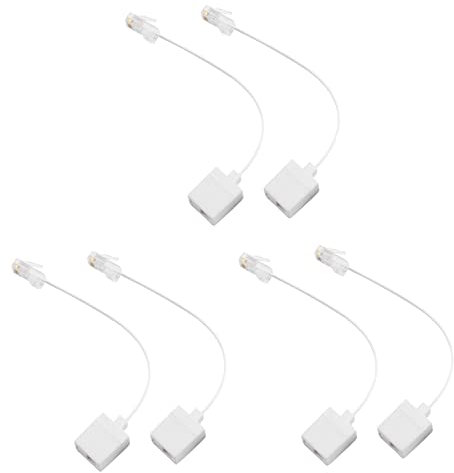 KEALLANS 6 Stecker 8P4C/RJ45 Stecker RJ11 6P4C auf M/F Telefonadapter Ethernet