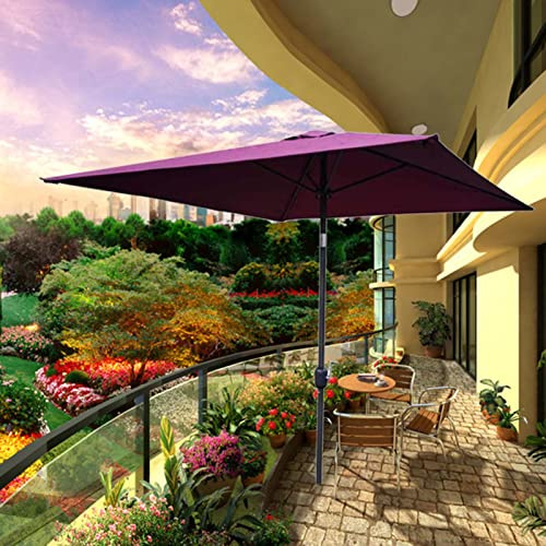 QUSYZD Parasol de Jardin rectangulaire, Parasol de Plage, de Balcon, avec mécanisme d'inclinaison, Protection Solaire, Parasol de Jardin pour Piscine, Jardin, pelouse, sans Base,Purple