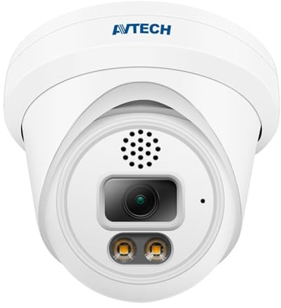Avtech 635242 Telecamera IP Dome H.265 IR da 8 MP Rilevamento Basato su AI IP66, DGM8208SVGAT Bianco