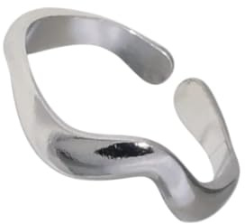 Positiva Jewelry Minimalistischer Verstellbarar Edelstahl Ring für Damen aus Edelstahl, Wasserbeständig & Hautfreundlich, Geschenk für Frauen mit Geschenkverpackung