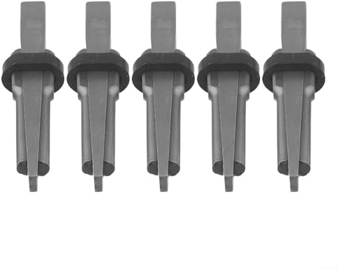 Juego de 5 cuñas de división de piedra para hormigón, mármol, granito, roca, cuñas de cuña y plumas hechas de acero de resorte tratado térmicamente para trabajos de mampostería de alta resistencia (20