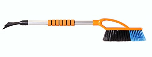 Ondis24 Eiskratzer mit Besen Softgriff Aluminium Stiel Schneebesen 75 cm