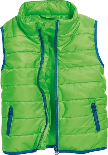 Playshoes Unisex barn quiltad väst, Grön, 74 cm