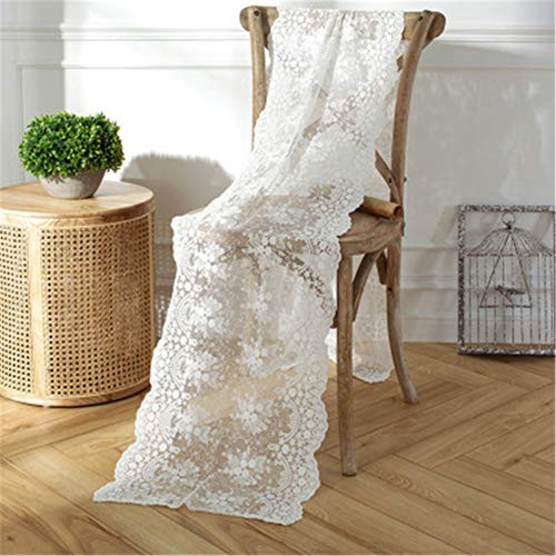 EXQULEG Makramee Tischläufer, Vintage Spitze Tischläufer für Tischdekoration Wedding Festival Party, Boho Hochzeit Dekor, Home Deko (40 * 140CM)
