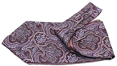UK_Stone Herren Seide Krawattenschal Paisley Block Pattern Halstuch Beidseitig verwendbar