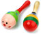 Toddmomy 2 Stücke Holz Maracas Mini Holzfestival Maracas Spielzeug Holzkarneval (Zufällige Farbmuster)