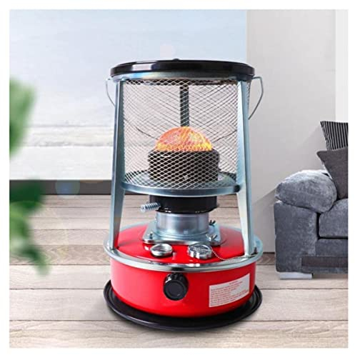 Camping-Heizofen, tragbarer Petroleumofen-Brenner für Innenraumheizung, Kochen im Freien, Picknick-Grill, mit Docht und Aufbewahrungstasche (Color : Red, Size : 4.6L)