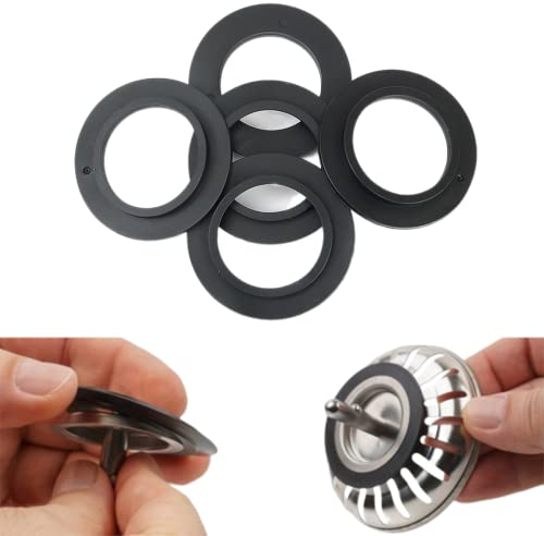 RANRAO 15 Stück O-Ringe Gummidichtung, Waschbecken-Abfluss-Klick-Stopfen, transparente Gummidichtung, Dichtung für Franke-Korb-Siebstopfen 78, 79, 80 mm, für Metallwaschbeckenstöpsel