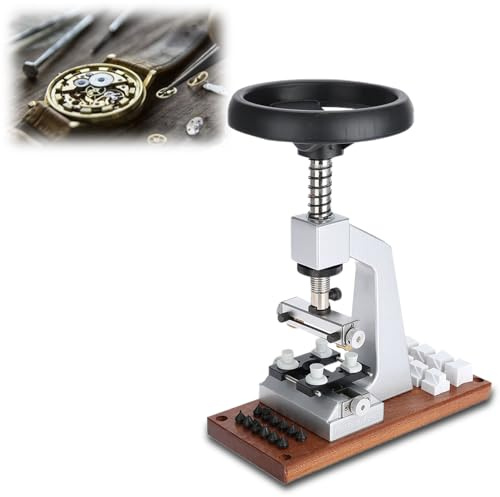 5700# Bench Watch Case Opener uhrenöffner Uhrenboden-Entferner mit Metallbasis Uhrmacher Reparaturwerkzeug mit 2 Watch Fixing Tools 12 x Chucks für / Tudor gehäuseöffner uhr Repair Tools & Kits