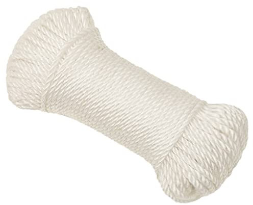 vidaXL Arbeitsseil, Flechtleine mit wasserdichtem Struktur, Tauwerk für Innen Außen, Mehrzweckseil Schnur Seil, Weiß 3mm 50m Polypropylen