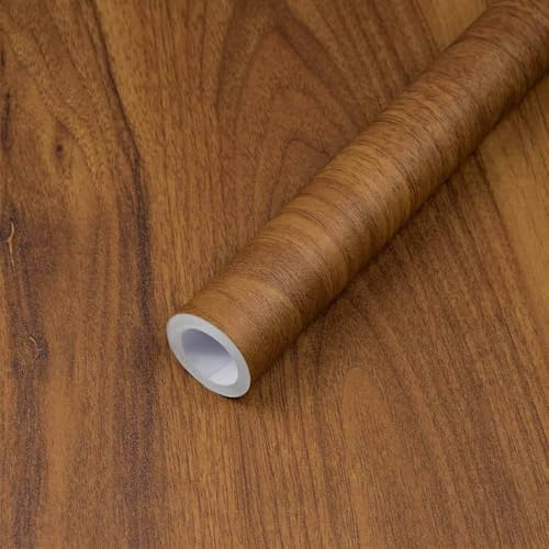 TANONE Thickened Wood Grain Contact Paper, Wood Peel and Stick Wallpaper 15.7'' X 393'', Easy to Install Self-Adhesive Decorative Vinyl Film Wall Paper, Waterproof & Durable for Furniture Covering