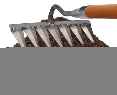 Garden Harke, Harke Kohlenstoffstahl Rechen, Gartenrechen Laubharke, Metal Kohlenstoffstahl Harke, Rasenrechen Für Steine Gartenarbeit Vertikutieren Unkraut Jäten (ohne Stock)