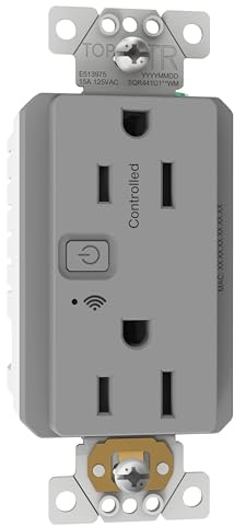 Square D by Schneider Electric X Series 15A 125V Wi-Fi Energy Monitoring Socket Outlet, Tamper Resistant, Needs Neutral Wire, Matter Certified, Compatible with Alexa, Google Home, Apple Home, Grey