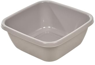 Homéa, Schüssel, quadratisch, Kunststoff, 6 l, 30 x 30 x 12 cm, Taupe
