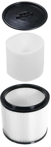 SPARES2GO Wet & Dry Cartridge Filter + Foam Sleeve compatible with Titan TTB350 TTB351 TTB671 TTB784 TTB785 Vacuum Cleaner