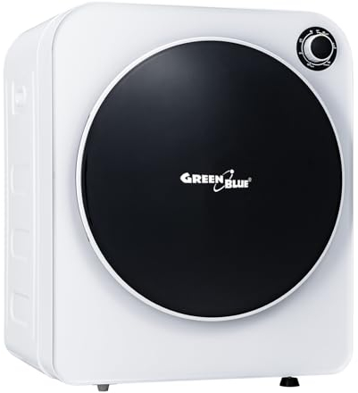 Green Blue GB410 Elektrischer Wäschetrockner | 3 kg Füllgewicht | Einstellbare Trockenzeit 20-180 Minuten | 830 W Leistung | Ablufttrockner für Kleidung | Freistehend oder Wandmontage