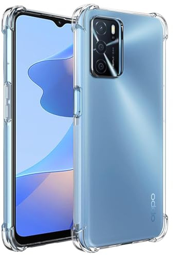 Sidande Case for Oppo A55 4G/Oppo A16 4G/Oppo A16S 4G/Oppo A56 5G/Oppo A53s 5G/Oppo A54S Case for Girls Women, Clear Transparent Soft Flexible TPU Slim Phone Protective Case Cover for Oppo A16 Clear