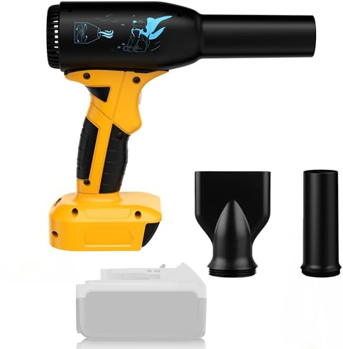 EID 500W Jet Dry Gebläse kompatibel mit Dewalt 20V MAX Akku, 400G Winddruck, 3 Geschwindigkeitsstufen, Akku Druckluftstauber für Auto, PC, Tastatur Reinigung & Trocknung