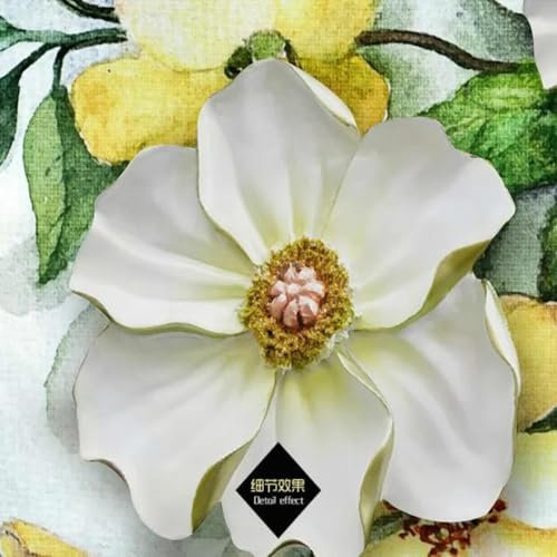 WEIMEIJIE Retro-Pflanze, Schmetterling, dreidimensionale Blume, 3D-Tapete, Wandbild, Wohnzimmer, Schlafzimmer, Hintergrund, Wandkunst, Malerei