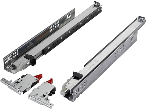 1 Paar Salice PROGRESSA+ SMOVE Vollauszüge 550 mm | mit Soft-Close Dämpfung und 3D Verstellung belastbar bis 70 Kg Unterflurführungen für Holzschubladen