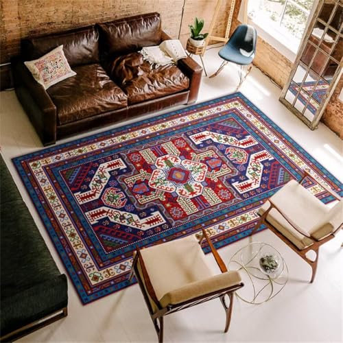 DJHWWD Teppich Jungen Jugendzimmer Teppiche Für Wohnzimmer Waschbarer rechteckiger Flur Blauer feuchtigkeitsbeständig und schmutzabweisend auslegeware vorleger 180X260CM