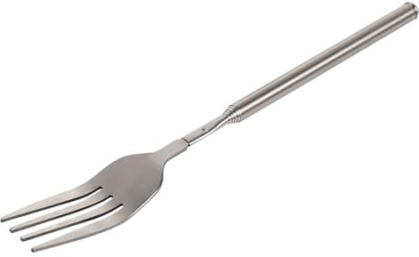 Tenedor Telescópico, 20 – 64 cm Tenedor de Mango Largo Extensible de Acero Inoxidable, Tenedors Extensible para Cena,Fruta,Postre,Barbacoa,Tostado