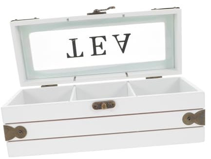 iplusmile Caja Para Infusiones De Madera Organizador De Bolsitas De Té Multicompartimento