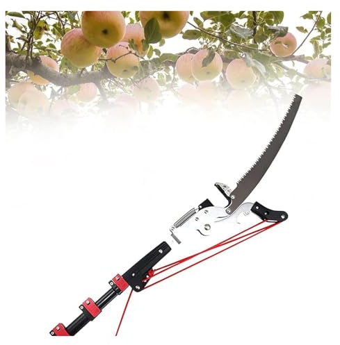 KEuLen Svettatoio Telescopico, Svettatoio a Pertica, Potatore telescopico for Alberi, Seghe Estensibile for potatura, Giardinaggio, paesaggistica, Seghe for Rami, attrezzo for potatura(24FT)