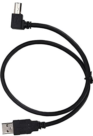 POENVFPO USB Adapter-A to USB-B-B Cable Right Angle Adapter for Scanners and ABS Black Printers 0.5 M Plug and Play for Laptops, Computers