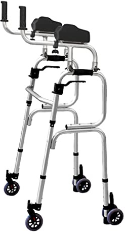 Gehbock für Senioren Stabil Rollator, Stehhilfe für ältere Erwachsene, Mobilitätsrahmen mit 4 Rädern, Gehgestell, klappbarer Standard mit Rädern und abnehmbarem Armlehnenpolster, höhenverste