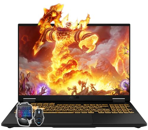 ASUS TUF Gaming F16 Laptop, NVIDIA RTX 5060, Intel i7-14650HX(Up to 5.2GHz), 16 FHD+ 165Hz LCD Anti-Glare Display, WiFi 6E, Fast Charge, 32 GB DDR5, 2 TB SSD, Windows 11 Pro, Accessories