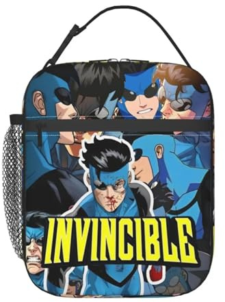 TFDGDGH Invincible Mark Grayson Superhero Thermal Insulated Lunch Bags for Picnic Anime Portable Bento Box Cooler Thermal Lunch Boxes
