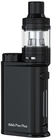 For Eleaf iStick Pico Plus Kit 75W Box MOD Vape con serbatoio Melo 4S da 4 ml compatibile con bobina EC-A (0,3 Ω /0,5Ω) Vaporizzatore (Nero)