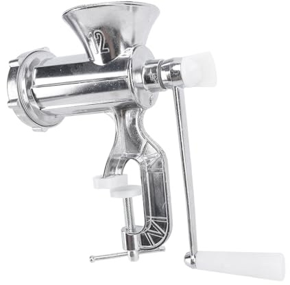 SIXRUN Hachoir à Viande Manuel, Hachoir à Viande à Manivelle en Acier Inoxydable avec Mouture Personnalisable pour la Cuisine à Domicile et le Restaurant