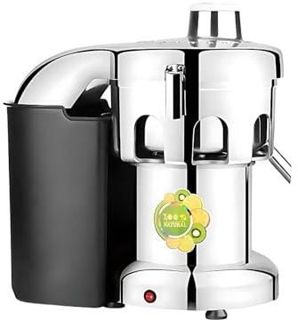 Extracteur de jus commercial, presse-agrumes centrifuge 550 W, presse-agrumes robuste en acier inoxydable pour fruits et légumes pour restaurant café, B2000 80-120 kg/h
