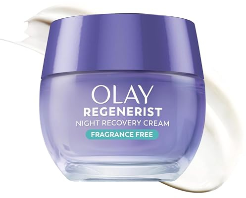 Olay Night Cream for Face, Anti-Aging Face Moisturizer for Women - Fragrance-Free Skin Care, Anti-Wrinkle, Exfoliate, Smooths Texture - Triple Collagen Cream, Niacinamide, Pro-Vitamin B5, 1.7Oz