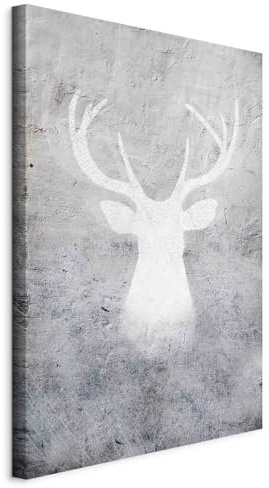 murando - Leinwandbild Abstrakt Elch Hirsch, 60x90 cm, 1-teilig, Wohnzimmer | Hochwertige Leinwand, sofort aufhängbar, ideal fürs Wohn- oder Schlafzimmer, wasserfest und lichtecht, langlebig, stilvoll