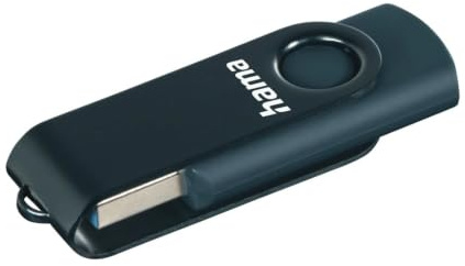 Hama Rotera USB-flashenhet, USB 3.0, 128 GB, 70 Mb/s, bensinblå